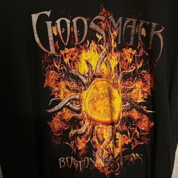 Godsmack Boston Bad Boys Fiery Sun Logo cut off size 2X - Picture 2 of 4